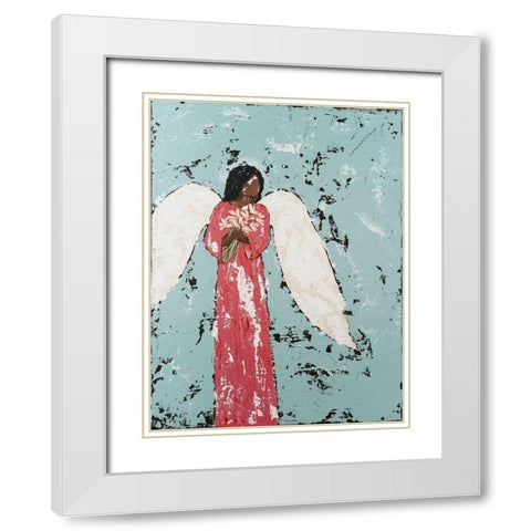 Earthly Angel I White Modern Wood Framed Art Print with Double Matting by Reynolds, Jade