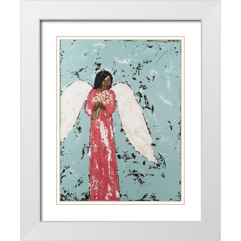 Earthly Angel I White Modern Wood Framed Art Print with Double Matting by Reynolds, Jade