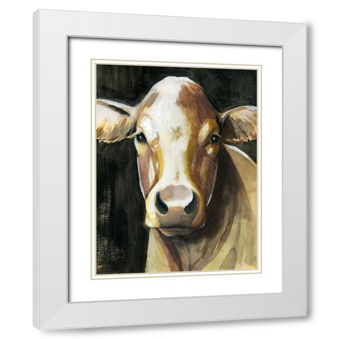 Sweet Eyes I White Modern Wood Framed Art Print with Double Matting by Popp, Grace