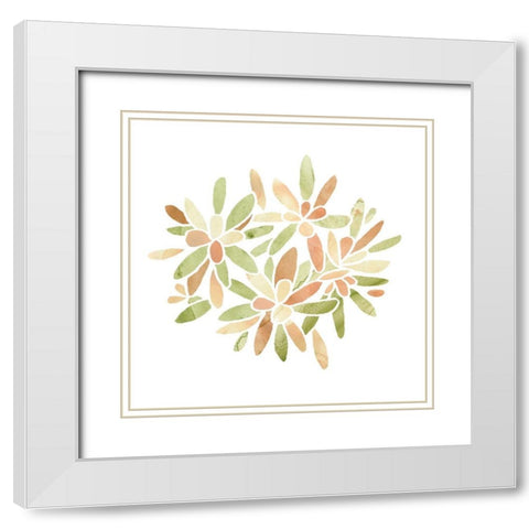 Succulent Cameo X White Modern Wood Framed Art Print with Double Matting by Vess, June Erica