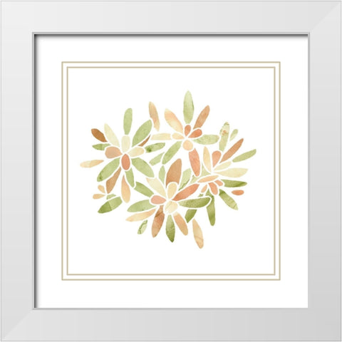 Succulent Cameo X White Modern Wood Framed Art Print with Double Matting by Vess, June Erica