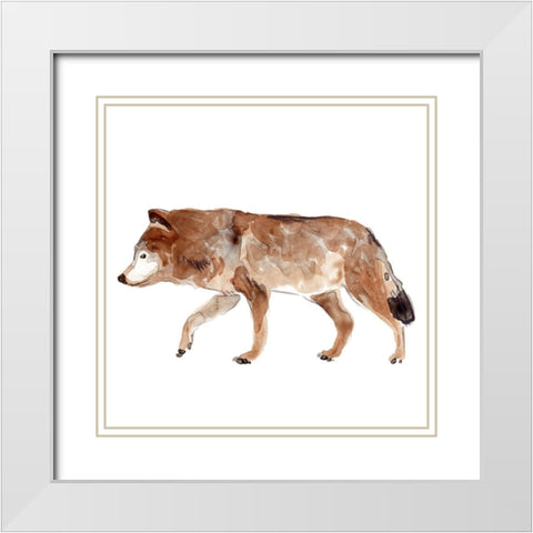 Simple Lodge Animals II White Modern Wood Framed Art Print with Double Matting by Vess, June Erica