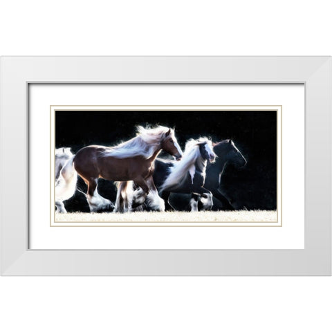 Horse Motion X White Modern Wood Framed Art Print with Double Matting by PHBurchett