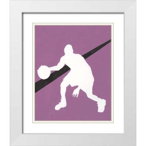 Its All About the Game I White Modern Wood Framed Art Print with Double Matting by Moore, Regina