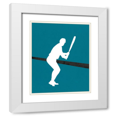 Its All About the Game II White Modern Wood Framed Art Print with Double Matting by Moore, Regina
