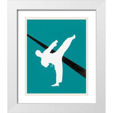 Its All About the Game V White Modern Wood Framed Art Print with Double Matting by Moore, Regina