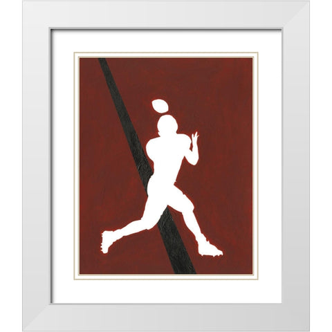 Its All About the Game IX White Modern Wood Framed Art Print with Double Matting by Moore, Regina