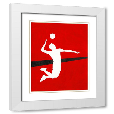 Its All About the Game XIII White Modern Wood Framed Art Print with Double Matting by Moore, Regina