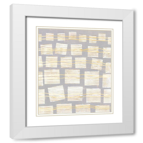 Networks I White Modern Wood Framed Art Print with Double Matting by Lam, Vanna