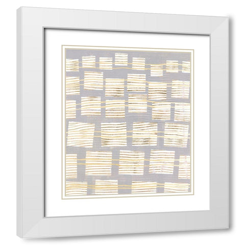Networks II White Modern Wood Framed Art Print with Double Matting by Lam, Vanna