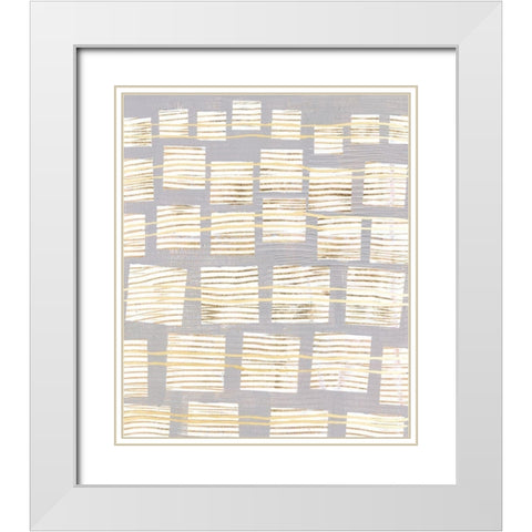 Networks II White Modern Wood Framed Art Print with Double Matting by Lam, Vanna