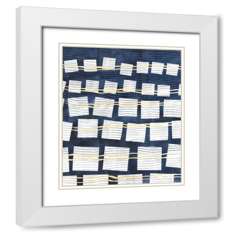 Networks III White Modern Wood Framed Art Print with Double Matting by Lam, Vanna
