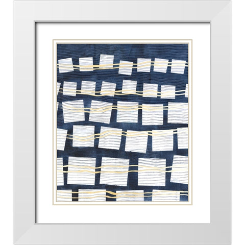 Networks III White Modern Wood Framed Art Print with Double Matting by Lam, Vanna
