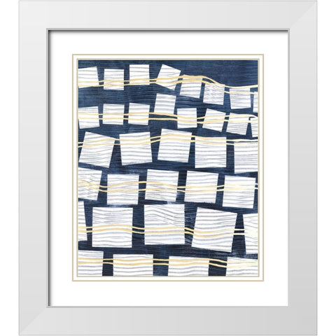 Networks IV White Modern Wood Framed Art Print with Double Matting by Lam, Vanna