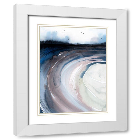 Geode Valley I White Modern Wood Framed Art Print with Double Matting by Popp, Grace