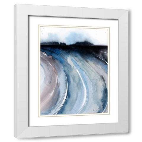 Geode Valley II White Modern Wood Framed Art Print with Double Matting by Popp, Grace