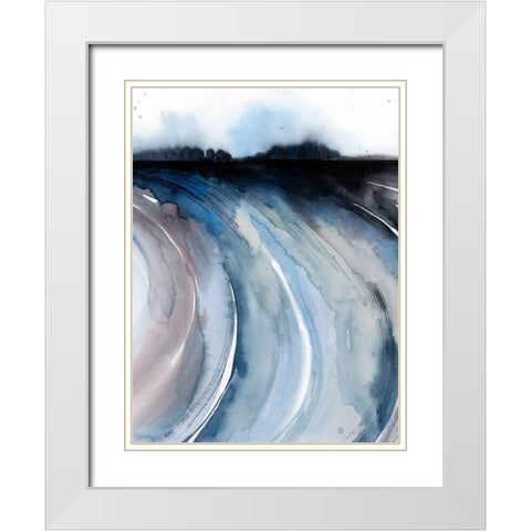 Geode Valley II White Modern Wood Framed Art Print with Double Matting by Popp, Grace