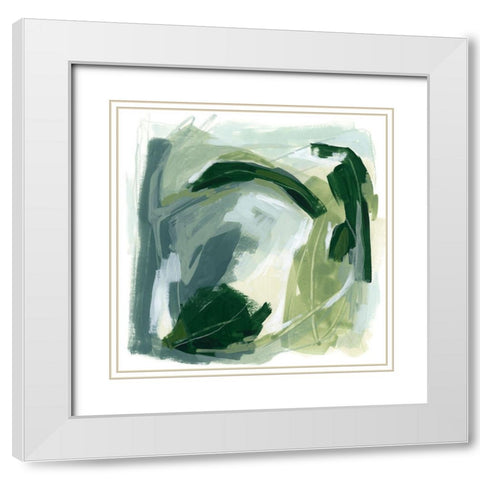 Emerald Spin II White Modern Wood Framed Art Print with Double Matting by Vess, June Erica