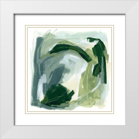 Emerald Spin II White Modern Wood Framed Art Print with Double Matting by Vess, June Erica