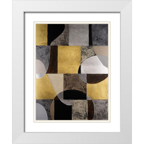 Neutral Framework II White Modern Wood Framed Art Print with Double Matting by Willett, Michael