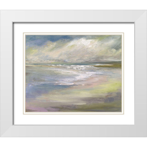Beach Light II White Modern Wood Framed Art Print with Double Matting by Finch, Sheila