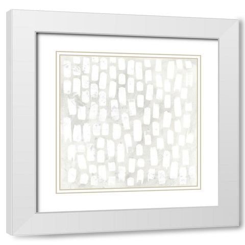 Cobblestone I White Modern Wood Framed Art Print with Double Matting by Vess, June Erica