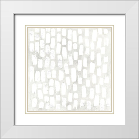 Cobblestone I White Modern Wood Framed Art Print with Double Matting by Vess, June Erica