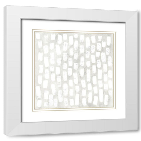 Cobblestone II White Modern Wood Framed Art Print with Double Matting by Vess, June Erica