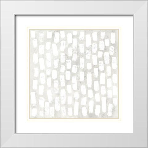 Cobblestone II White Modern Wood Framed Art Print with Double Matting by Vess, June Erica