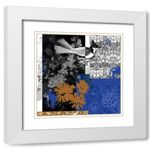 Bird Fragment I White Modern Wood Framed Art Print with Double Matting by Wang, Melissa