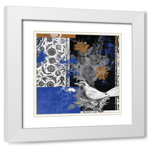 Bird Fragment VI White Modern Wood Framed Art Print with Double Matting by Wang, Melissa