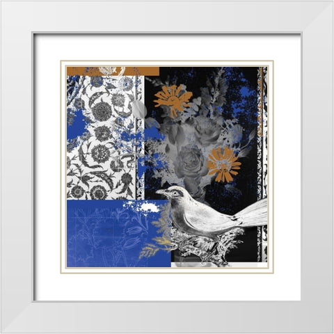 Bird Fragment VI White Modern Wood Framed Art Print with Double Matting by Wang, Melissa