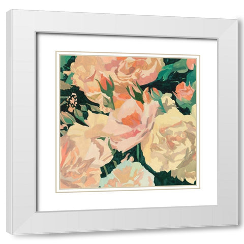 Summer Glory II White Modern Wood Framed Art Print with Double Matting by Wang, Melissa