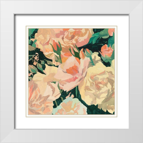 Summer Glory II White Modern Wood Framed Art Print with Double Matting by Wang, Melissa