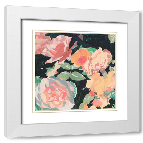 Summer Glory III White Modern Wood Framed Art Print with Double Matting by Wang, Melissa