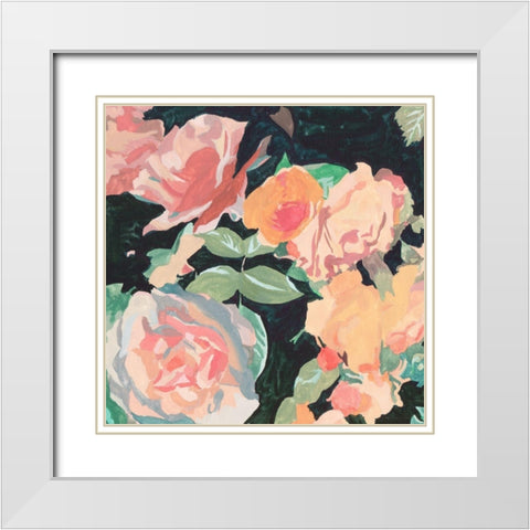 Summer Glory III White Modern Wood Framed Art Print with Double Matting by Wang, Melissa