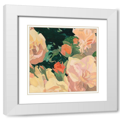Summer Glory IV White Modern Wood Framed Art Print with Double Matting by Wang, Melissa