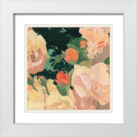 Summer Glory IV White Modern Wood Framed Art Print with Double Matting by Wang, Melissa