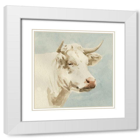 Ferdinand II White Modern Wood Framed Art Print with Double Matting by Caroline, Emma