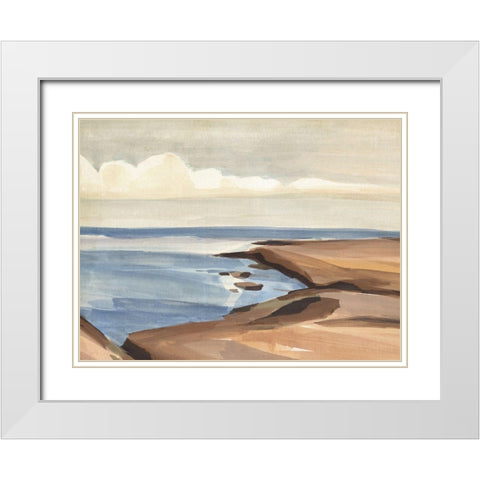 Shore Days II White Modern Wood Framed Art Print with Double Matting by Warren, Annie