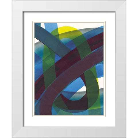 Cool Network I White Modern Wood Framed Art Print with Double Matting by Fuchs, Jodi
