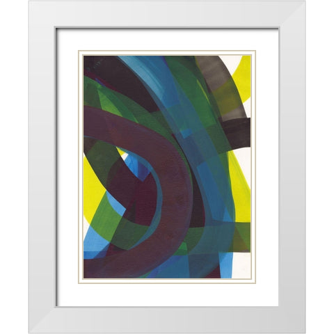 Cool Network II White Modern Wood Framed Art Print with Double Matting by Fuchs, Jodi