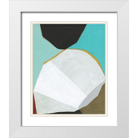 Graphica II White Modern Wood Framed Art Print with Double Matting by Fuchs, Jodi