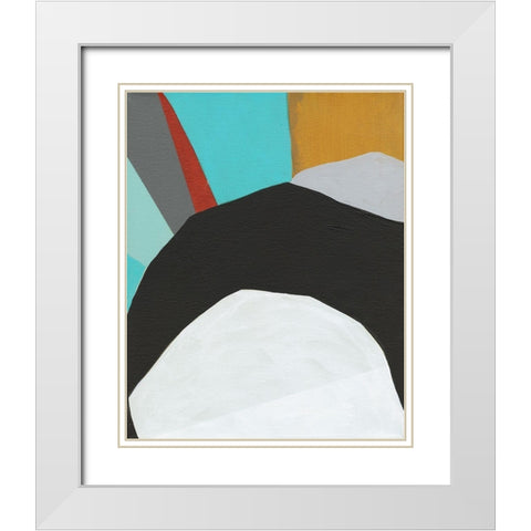 Graphica III White Modern Wood Framed Art Print with Double Matting by Fuchs, Jodi
