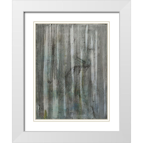 Birch Forest Abstracts I White Modern Wood Framed Art Print with Double Matting by Fuchs, Jodi