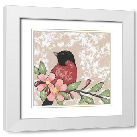 Sweet Bird I White Modern Wood Framed Art Print with Double Matting by Reynolds, Jade