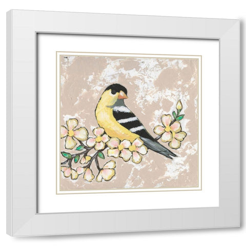 Sweet Bird IV White Modern Wood Framed Art Print with Double Matting by Reynolds, Jade