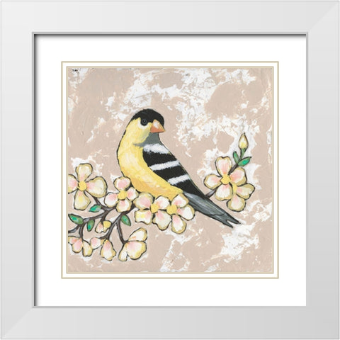 Sweet Bird IV White Modern Wood Framed Art Print with Double Matting by Reynolds, Jade