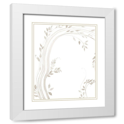 Light Vines I White Modern Wood Framed Art Print with Double Matting by Popp, Grace