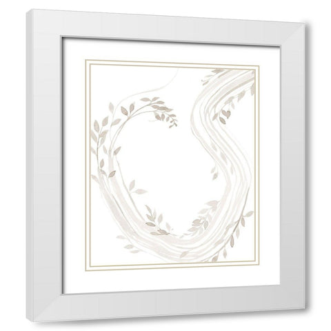 Light Vines II White Modern Wood Framed Art Print with Double Matting by Popp, Grace